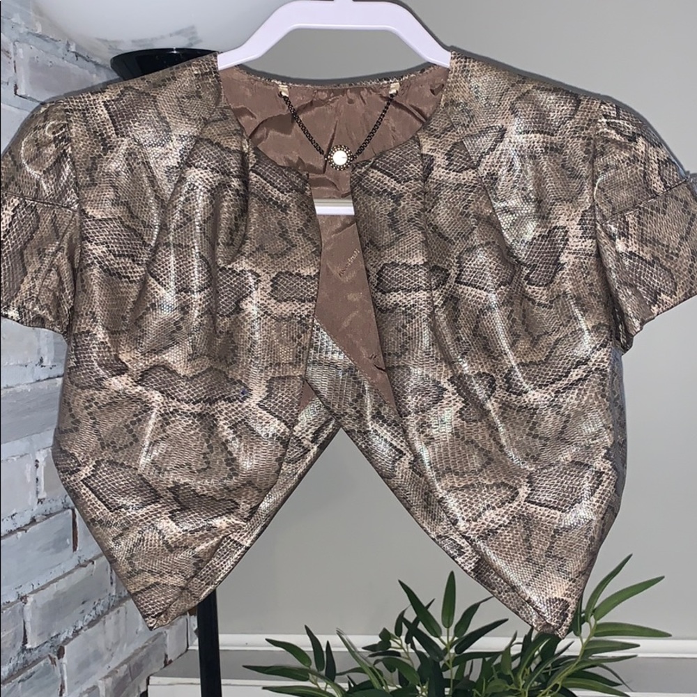 Annarita N cropped jacket/cover up
